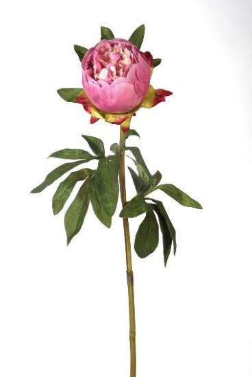Fleur artificielle bouton Pivoine - création de bouquet composition - H.80cm rose