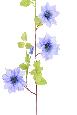 Guirlande artificielle Clématite 3 fleurs - décoration d'intérieur - H.107cm violet