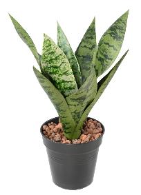 Plante artificielle Sansevieria piquet - succulente pour intérieur - H.35cm vert clair
