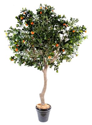 Arbre artificiel fruitier Oranger - intérieur - H.280cm vert orange