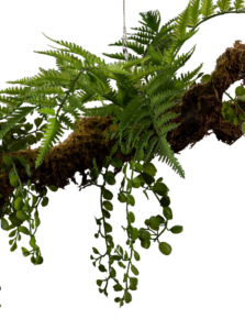 Branche artificielle Epiphyte à suspendre - suspension végétale - H.60cm