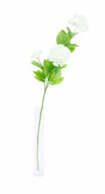 Fleur artificielle Boule de neige 2 fleurs 1 bouton - composition bouquet - H.61cm blanc