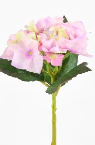 Fleur artificielle Hortensia - composition bouquet - H. 35 cm lilas crème