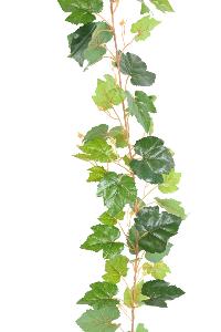 Guirlande artificielle de vigne 117 feuilles - décoration d'intérieur - H.200cm vert