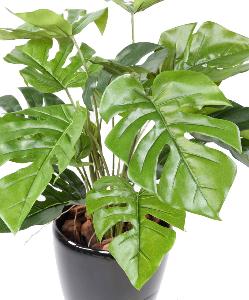 Plante artificielle Philo en pot 18 feuilles - plante d'intérieur - H.60cm vert