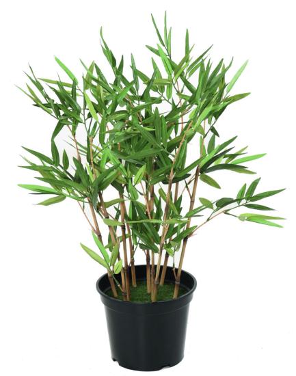 Plante artificielle bambou cannes chaume - plante d'intérieur - H.60cm vert