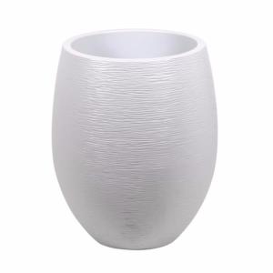 Bac pour fleur pot Egg Graphit - intérieur extérieur - Ø50 x H.60 cm Blanc cérusé EDA PLASTIQUES
