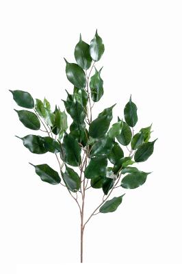 Feuillage artificiel Ficus exotica - création florale - H.76 cm vert