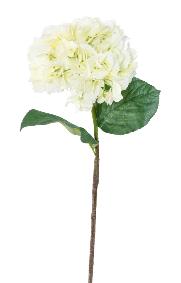 Fleur artificielle coupée Hortensia - création bouquet - H.80 cm blanc