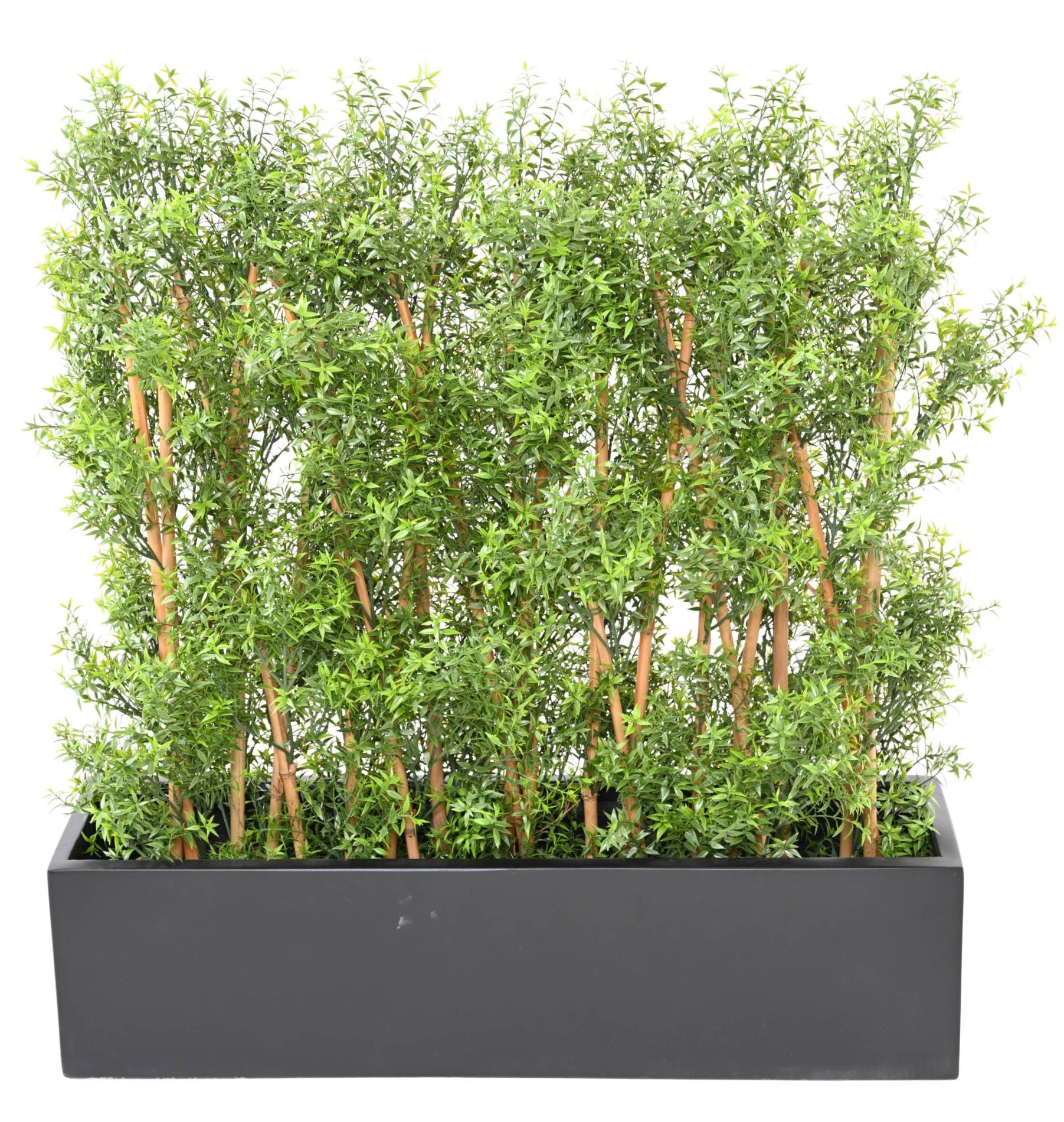 Haie artificielle Eucalyptus Plastique UV - plante pour extérieur - H.110 cm