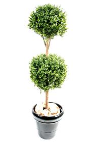 Plante artificielle Buis double boule - intérieur extérieur - H.170cm vert