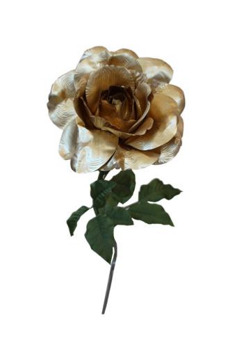 Rose artificielle géante Juliette - décoration intérieure - H.98cm Ø.26cm or