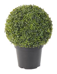 Plante artificielle Buis Boule en pot - intérieur extérieur - Ø.38cm vert