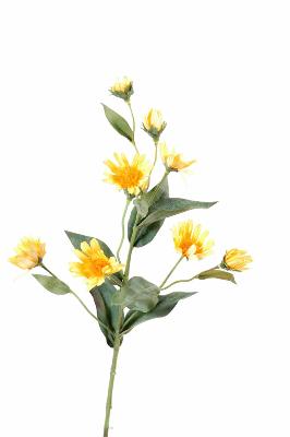Fleur artificielle Aster - composition création florale - H.45cm jaune