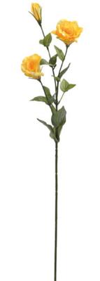 Fleur artificielle Lisianthus - composition florale - H.80 cm jaune