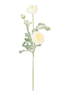 Fleur artificielle Renoncule mini - création de bouquet - H.53cm blanc