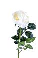 Fleur artificielle rose Anglaise - décoration d'intérieur - H.80 cm blanc