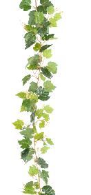 Guirlande artificielle de vigne 117 feuilles - décoration d'intérieur - H.200cm vert