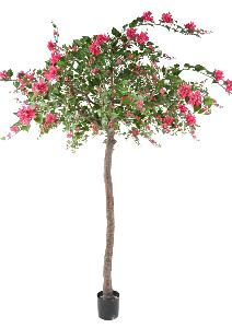 Arbre artificiel fleuri Bougainvillier Tree - plante d'intérieur - H.280cm Fuchsia