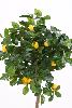 Arbre artificiel fruitier Citronnier tête en pot - intérieur - H.110cm vert jaune
