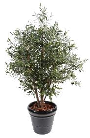 Arbre fruitier artificiel Olivier buisson et olives - plante pour intérieur - H.140 cm