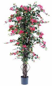 Arbre artificiel fleuri Bougainvillier - plante d'intérieur - H.180cm fuchsia