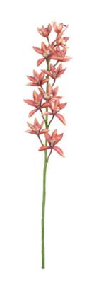 Fleur à la tige Orchidée Laelia fuchsia - création bouquet artificiel - H.70 cm fuchsia