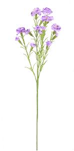 Fleur artificielle Oeillet 15 fleurs - composition florale - H.64cm mauve