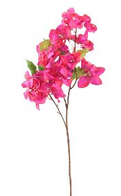 Fleur artificielle branche de bougainvillier - 55 fleurs 5 feuilles - H.70cm fuchsia