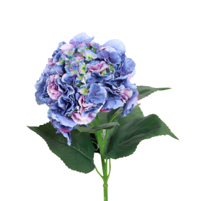 Fleur artificielle tige d'Hortensia - création bouquet - H.68cm bleu