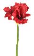 Amaryllis artificielle 2 fleurs 1 bouton - composition florale - H.66cm rouge