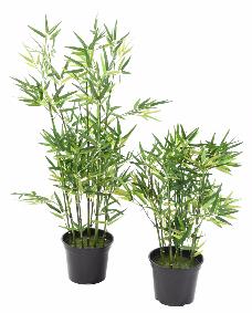 Bambou artificiel arbuste cannes vertes - plante d'intérieur - H.60cm vert