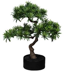 Bonsaï Podocarpus artificiel en pot - plante synthétique intérieur - H.50cm