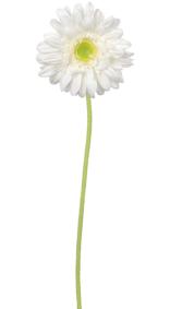 Fleur artificielle Gerbera - composition bouquet artificiel - H.50 cm blanc
