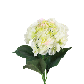 Fleur artificielle tige d'Hortensia - création bouquet - H.68cm blanc