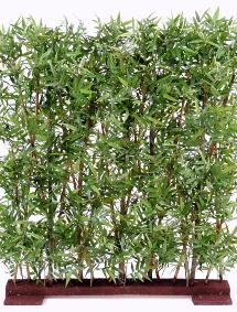 Haie artificielle Bambou Oriental feuillage dense - intérieur - H.110cm vert