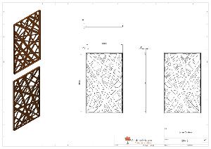 Panneau Acier Corten décors Abstrait 10 - jardin terrasse - H.180x110cm rouille