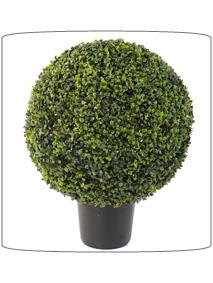 Buis artificiel Boule en pot - aménagement végétal extérieur - Ø.50cm