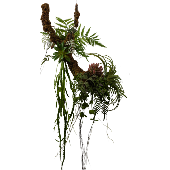 Branche artificielle Epiphyte à suspendre V2 - suspension végétale - H.120cm