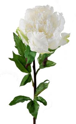 Fleur artificielle Pivoine - création de bouquet composition - H.80cm blanc