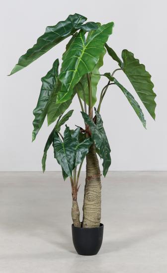 Plante artificielle Alocasia 2 troncs - plante d'intérieur - H.140cm vert