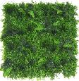 Plaque végétale artificielle fond fougères - décoration murale - H.100cm vert