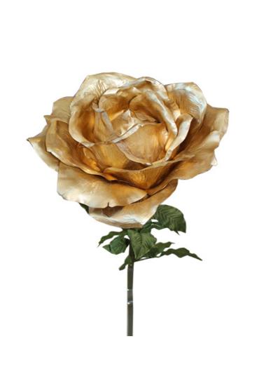 Rose artificielle géante Juliette - décoration intérieure - H.136cm Ø.50cm or