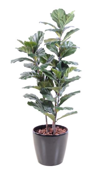 Arbre artificiel Ficus Lyrata - plante synthétique d'intérieur - H.130cm vert