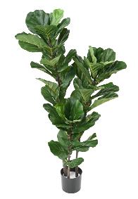 Arbre artificiel Ficus Lyrata - plante synthétique d'intérieur - H.130cm vert