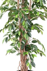 Arbre artificiel Ficus lianes grandes feuilles - plante d'intérieur - H.180cm vert