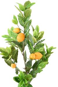 Arbre artificiel fruitier Citronnier en pot - plante d'intérieur - H.90cm vert jaune