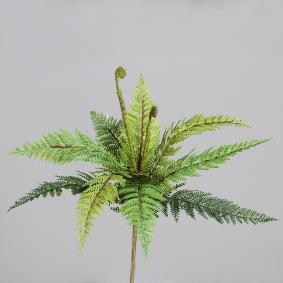 Plante artificielle fougère en piquet - décoration d'intérieur - H.40cm vert