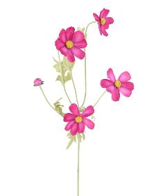 Fleur artificielle Cosmos - composition création florale - H.62cm fuchsia