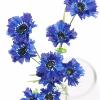 Fleur artificielle bleuet 10 fleurs 3 tiges - composition bouquet - H.75cm bleu